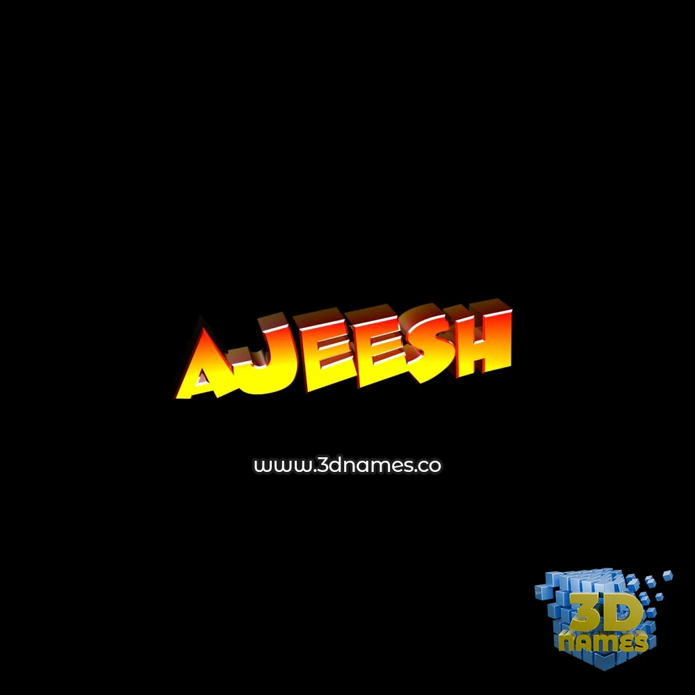 ajeesh in Black Background style - 3D name wallpaper