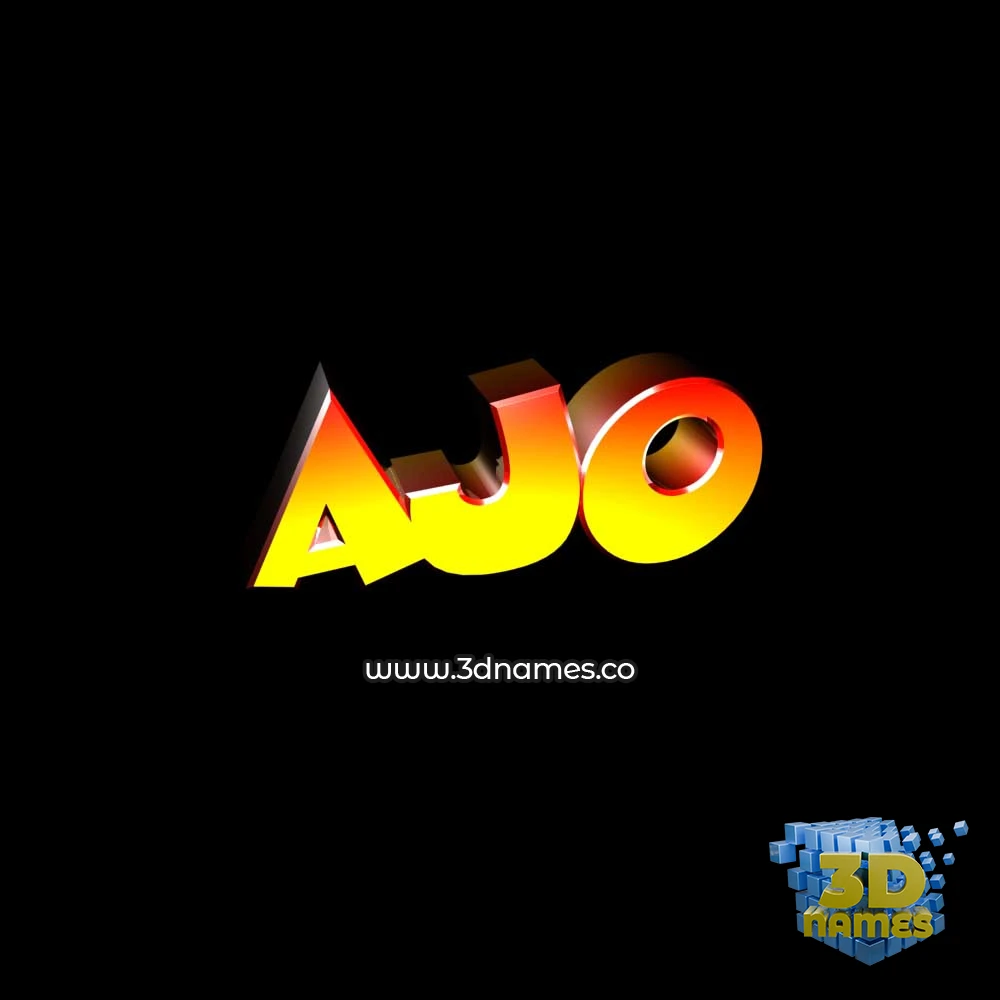ajo in Black Background style - 3D name wallpaper
