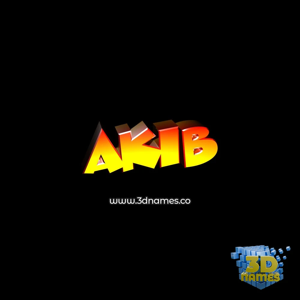 akib in Black Background style - 3D name wallpaper