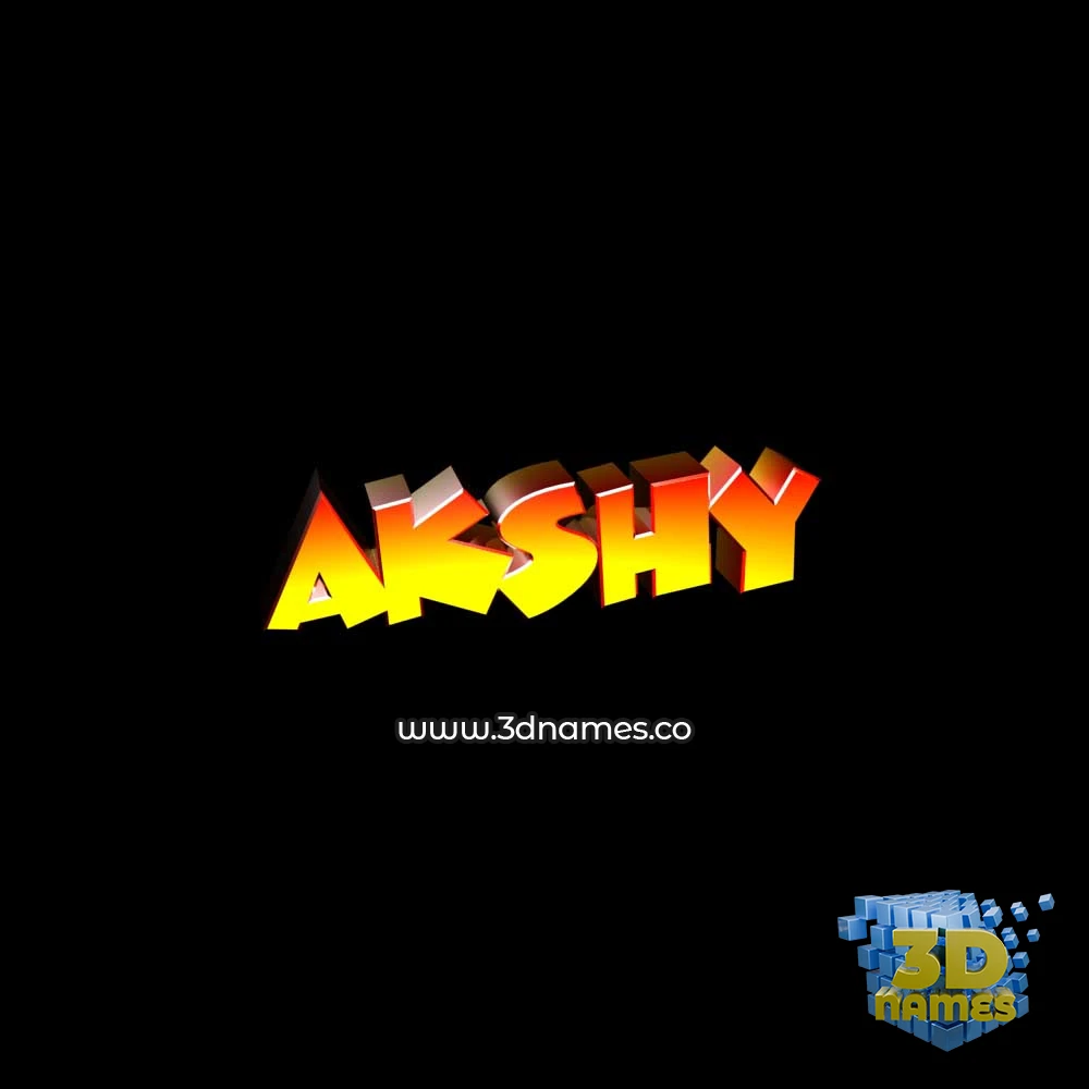 akshy in Black Background style - 3D name wallpaper