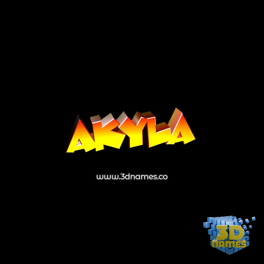 akyla in Black Background style - 3D name wallpaper