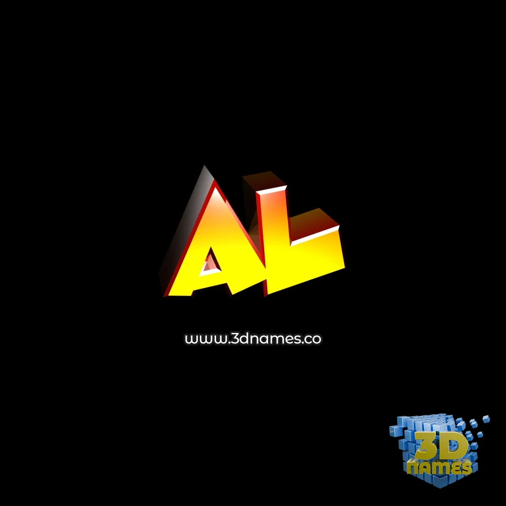 al in Black Background style - 3D name wallpaper