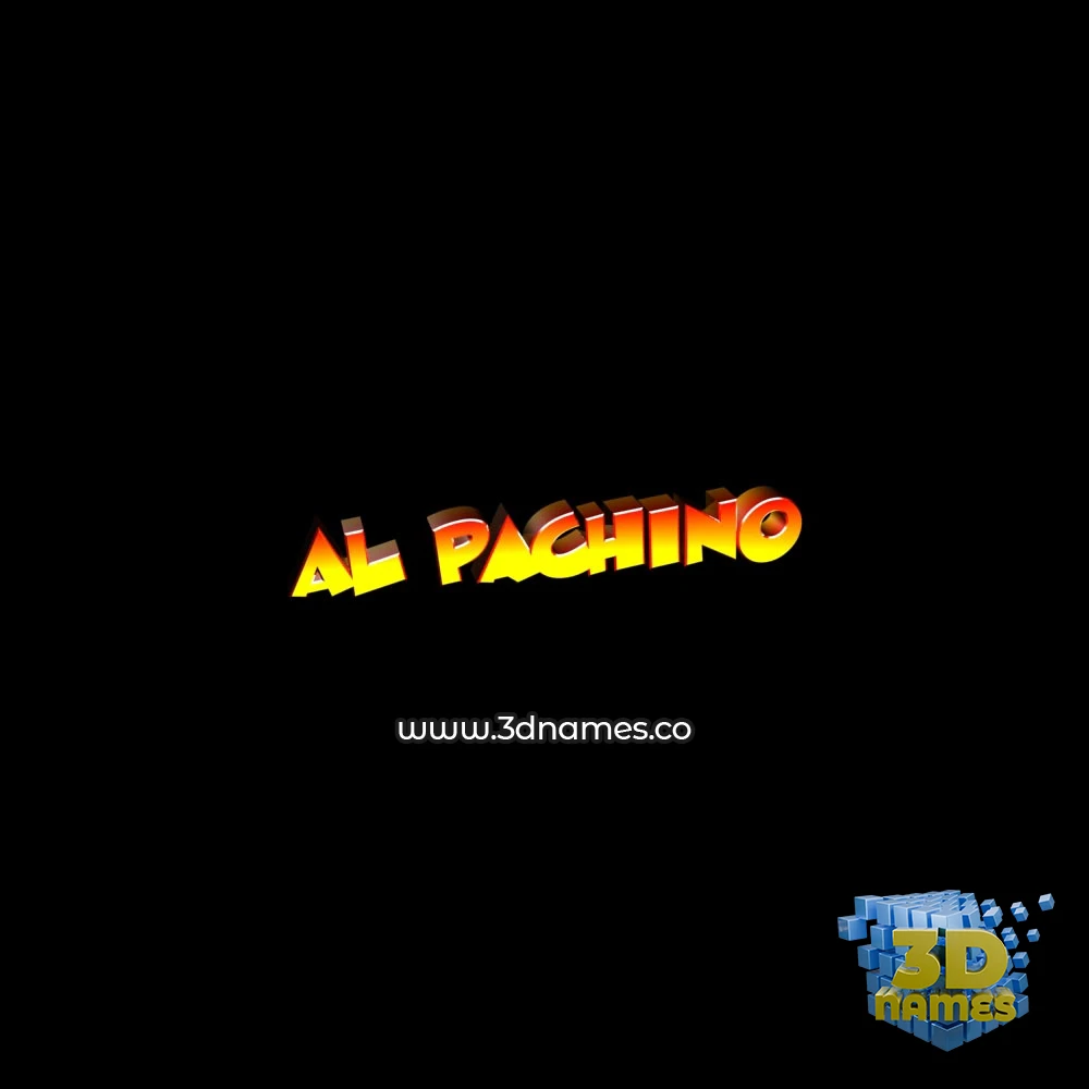 al pachino in Black Background style - 3D name wallpaper