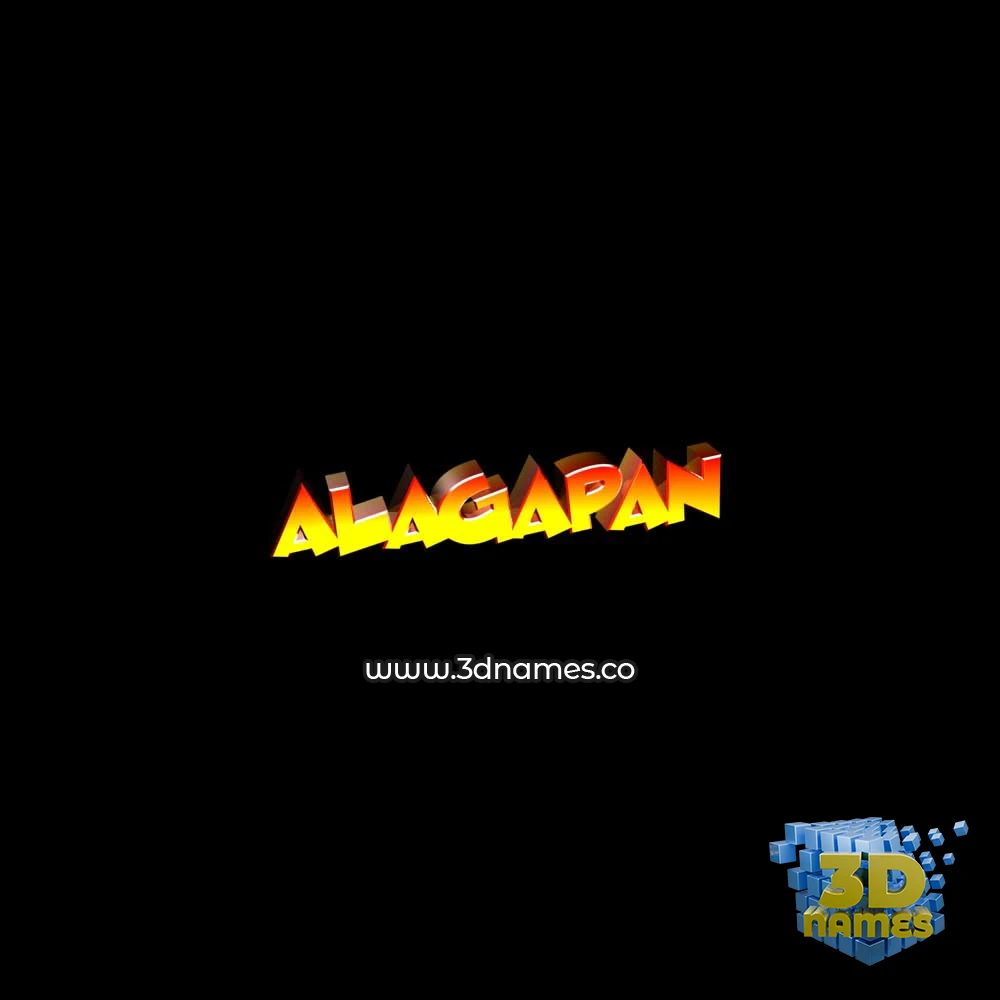 alagapan in Black Background style - 3D name wallpaper