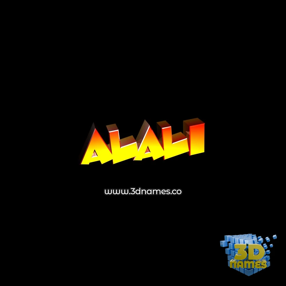 alali in Black Background style - 3D name wallpaper