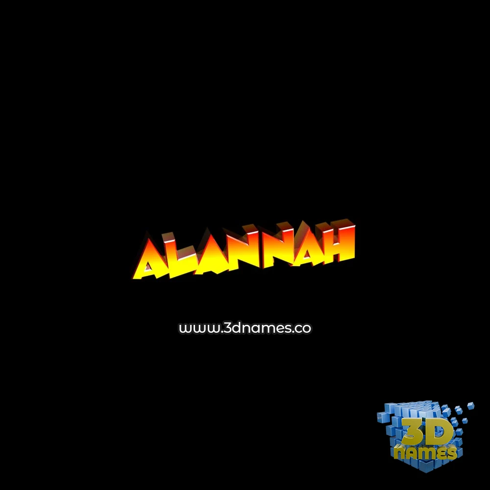 alannah in Black Background style - 3D name wallpaper