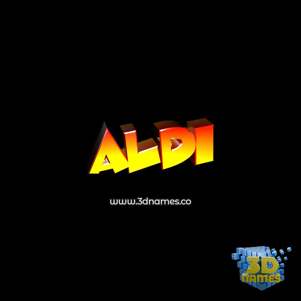 aldi in Black Background style - 3D name wallpaper
