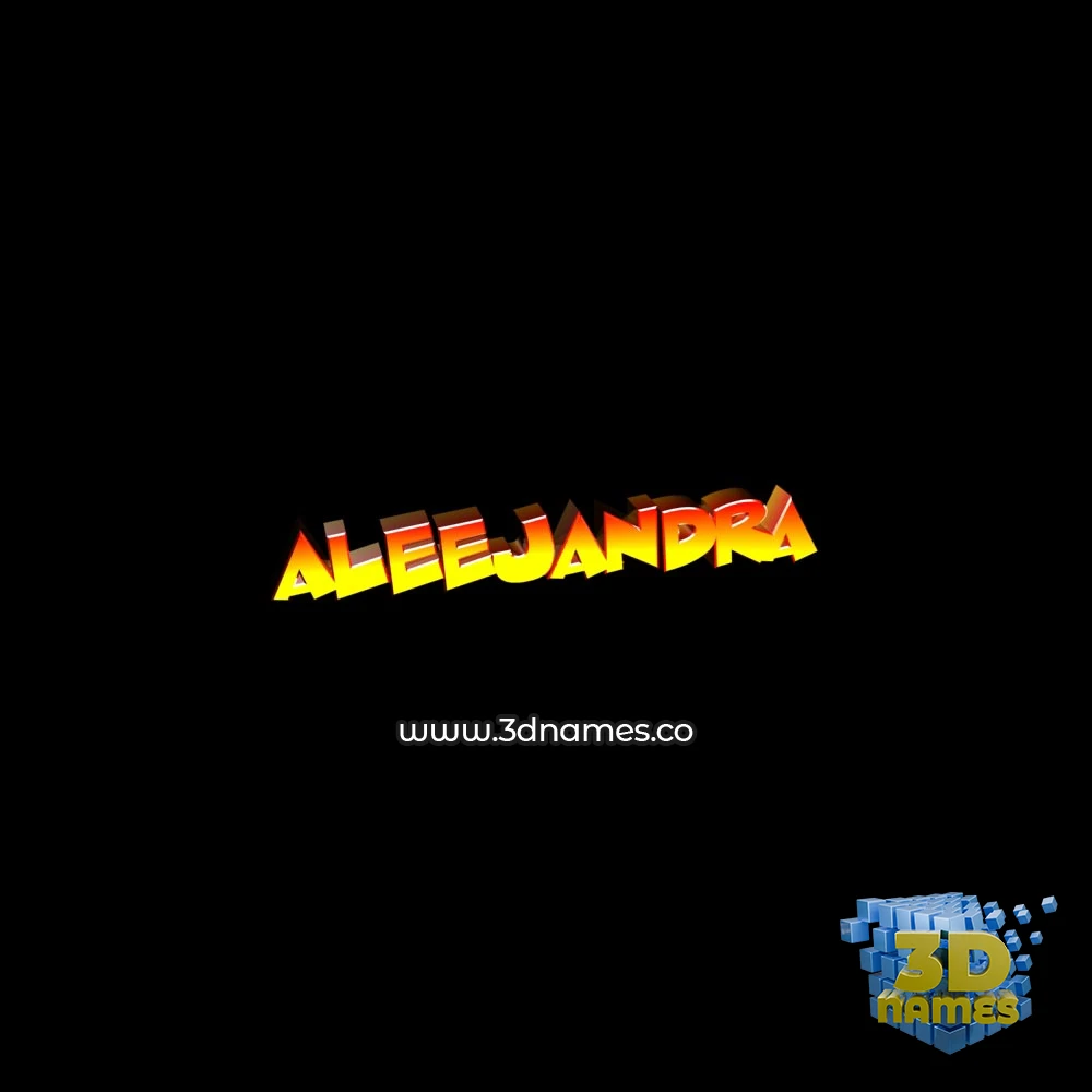 aleejandra in Black Background style - 3D name wallpaper