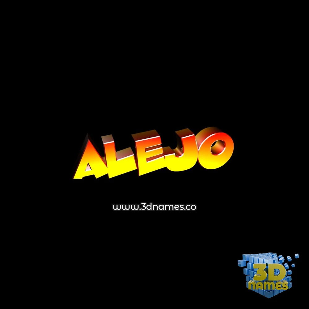 alejo in Black Background style - 3D name wallpaper