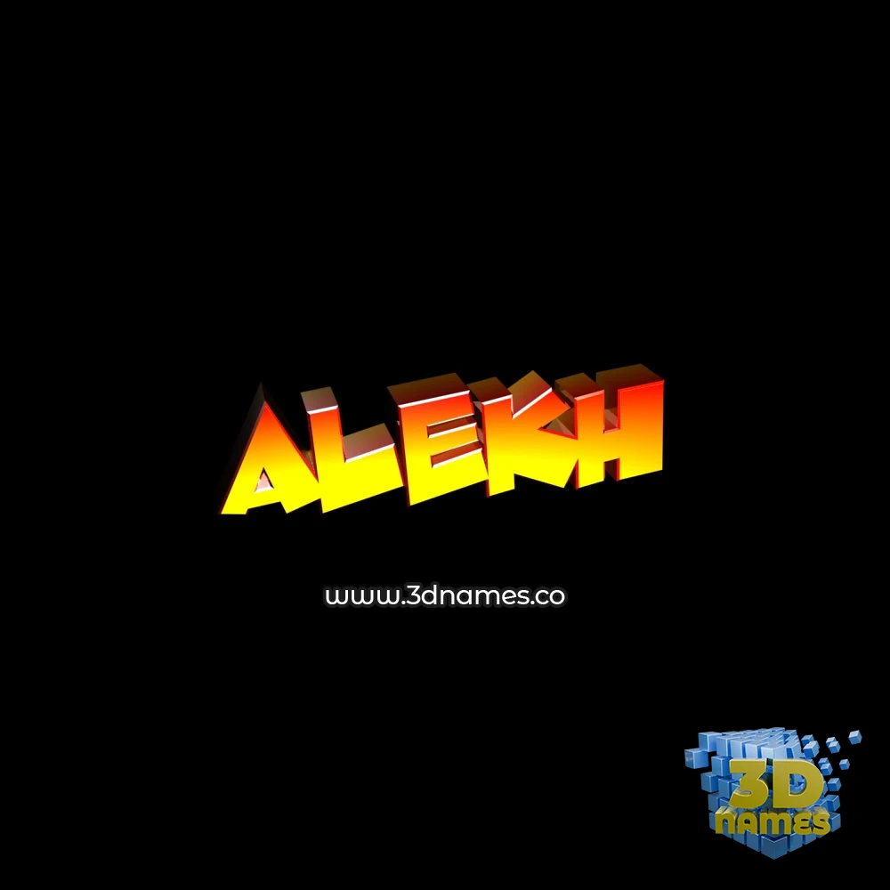 alekh in Black Background style - 3D name wallpaper