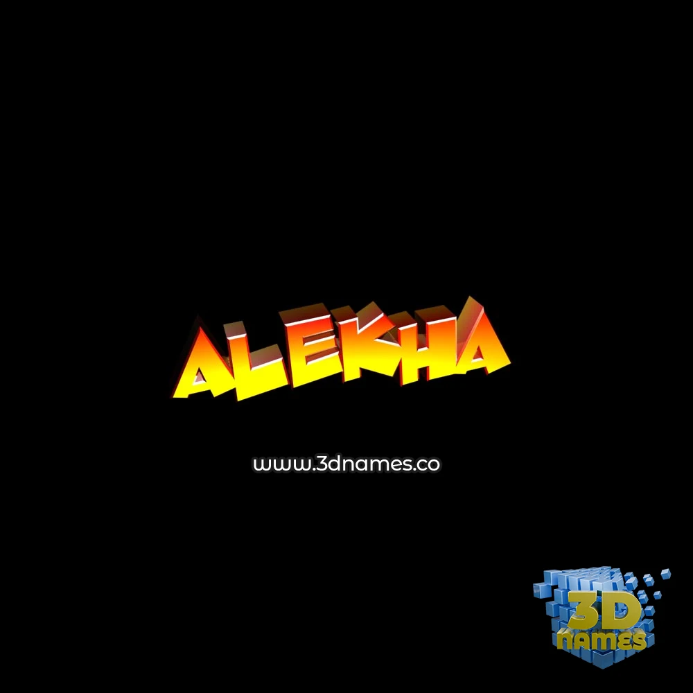 alekha in Black Background style - 3D name wallpaper