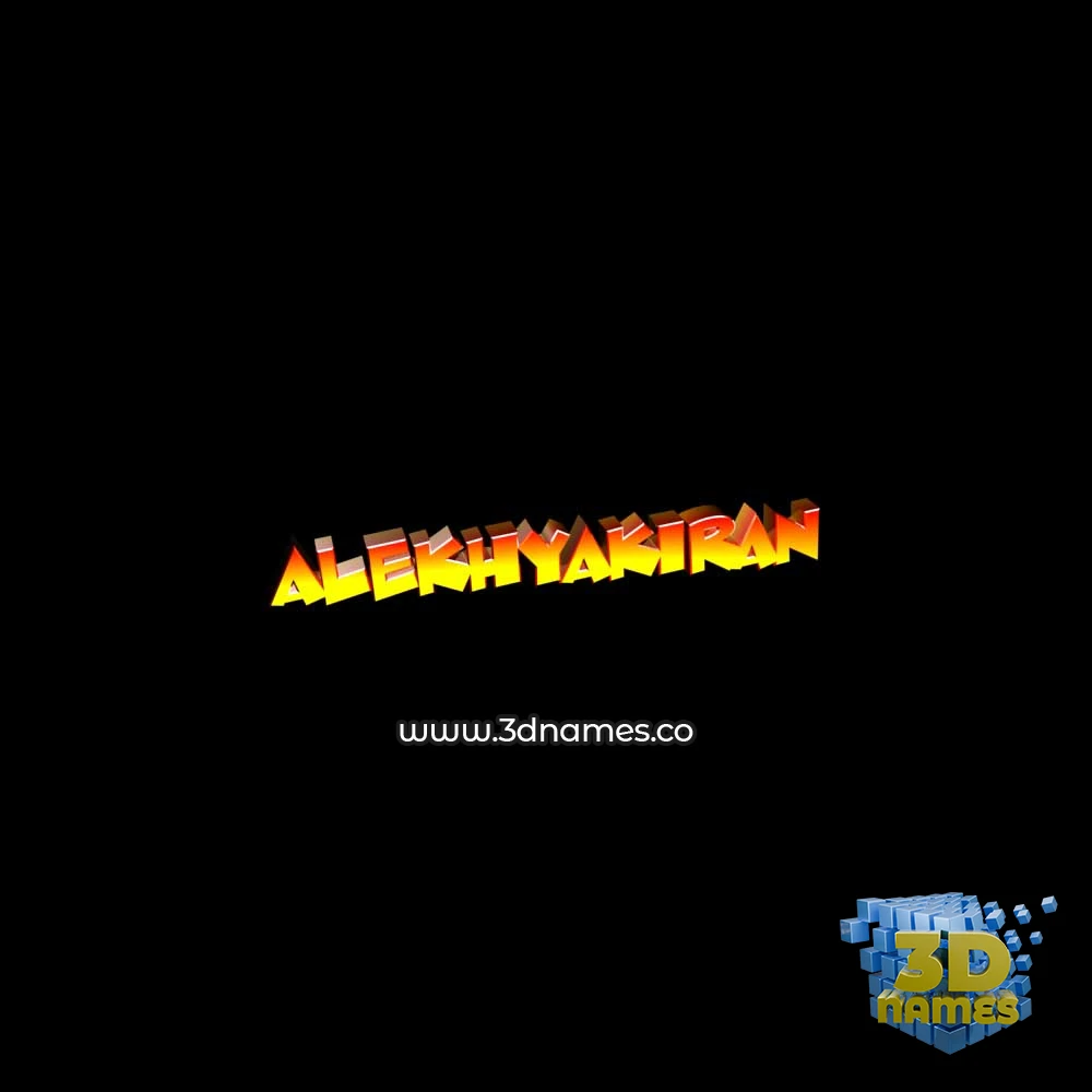 alekhyakiran in Black Background style - 3D name wallpaper