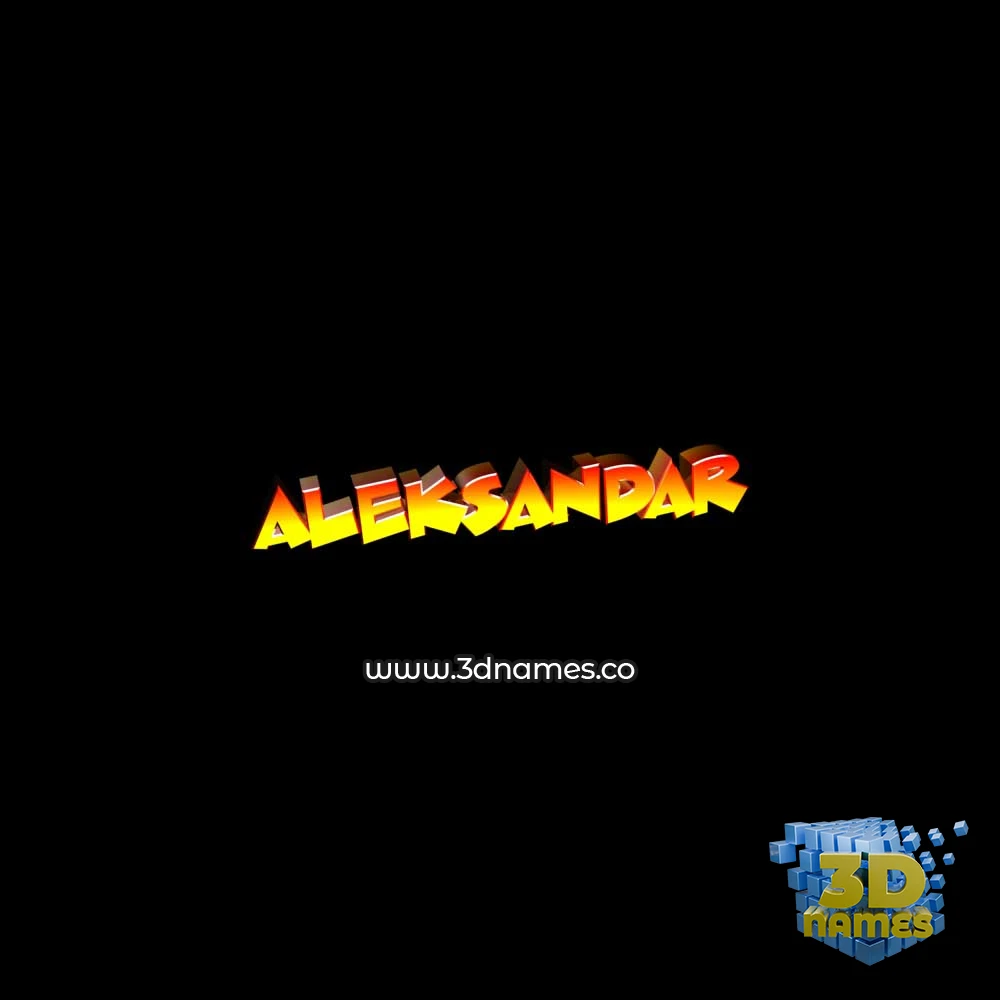 aleksandar in Black Background style - 3D name wallpaper