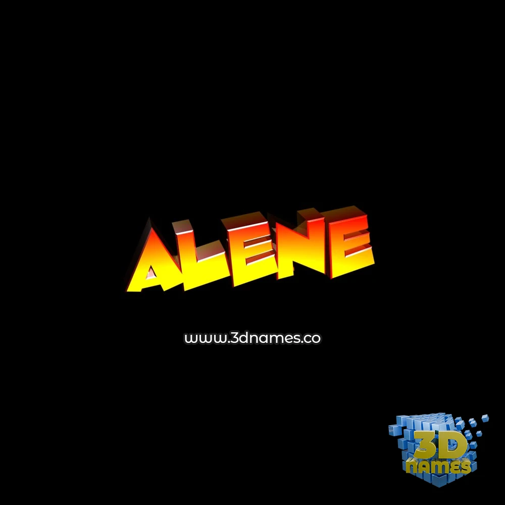 alene in Black Background style - 3D name wallpaper