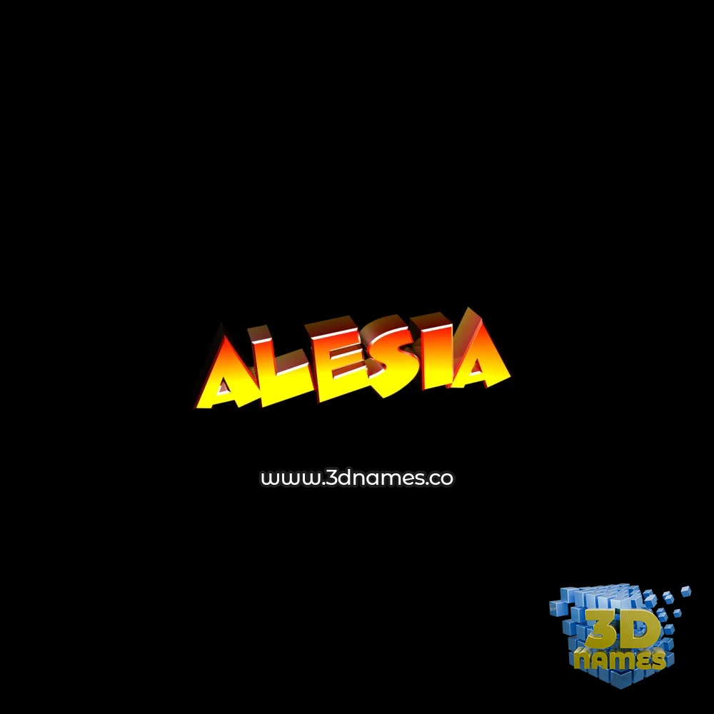 alesia in Black Background style - 3D name wallpaper