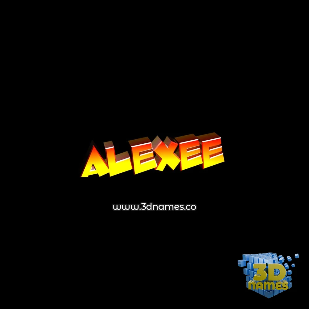 alexee in Black Background style - 3D name wallpaper