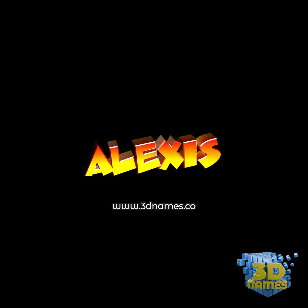 alexis in Black Background style - 3D name wallpaper