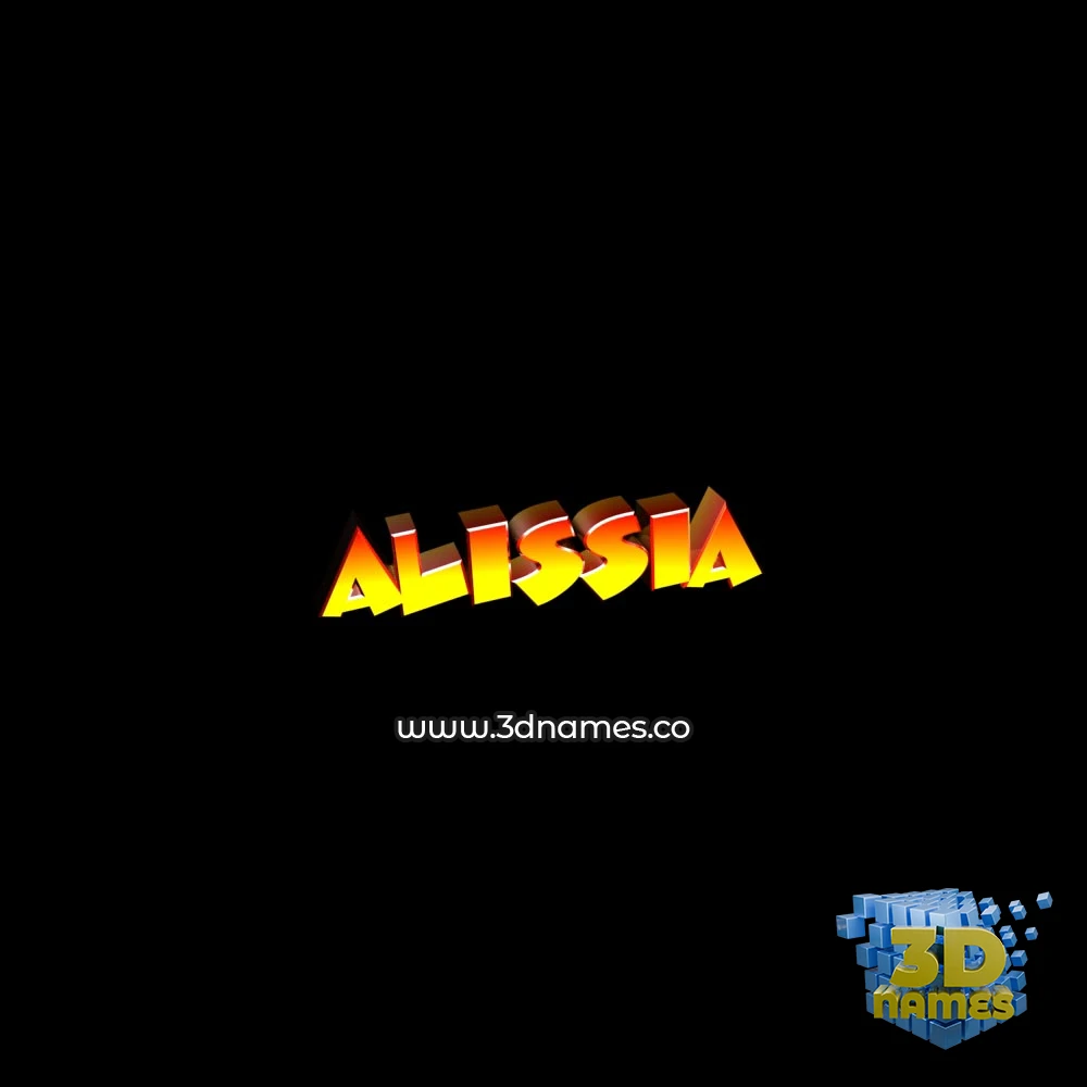alissia in Black Background style - 3D name wallpaper