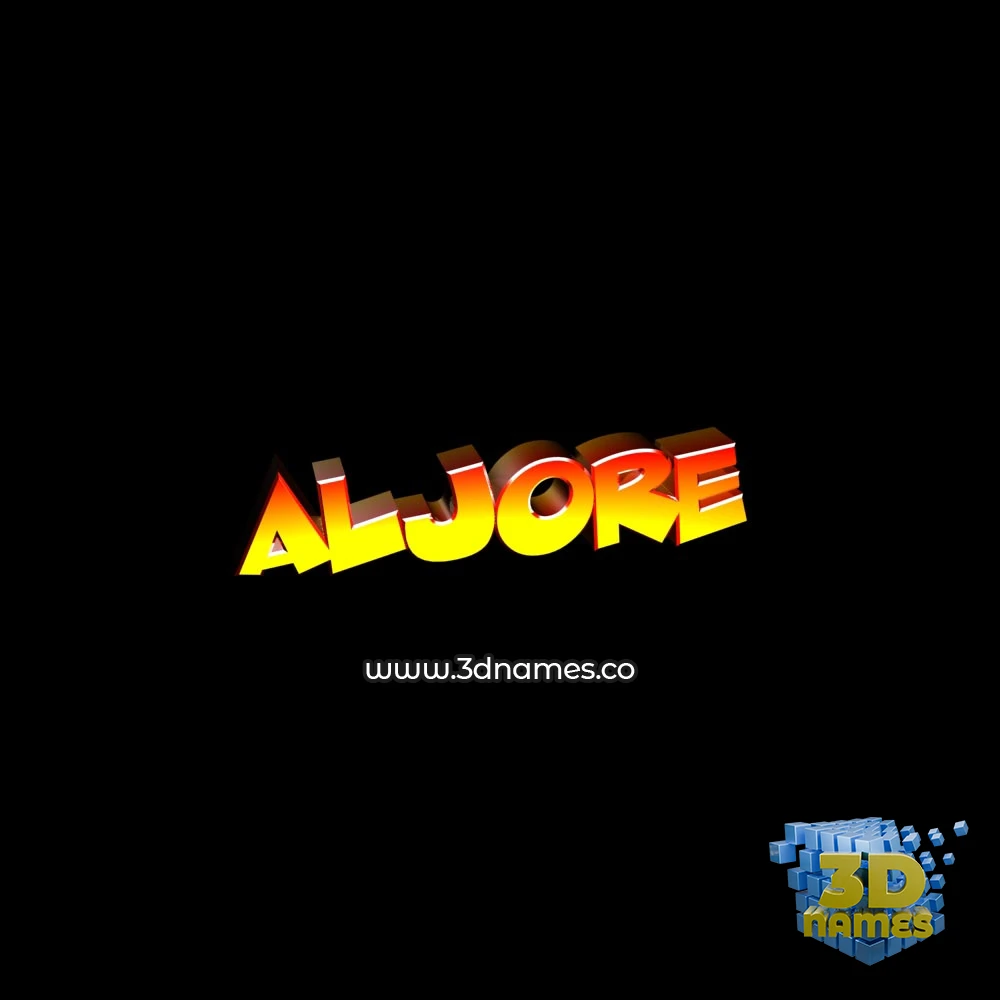 aljore in Black Background style - 3D name wallpaper