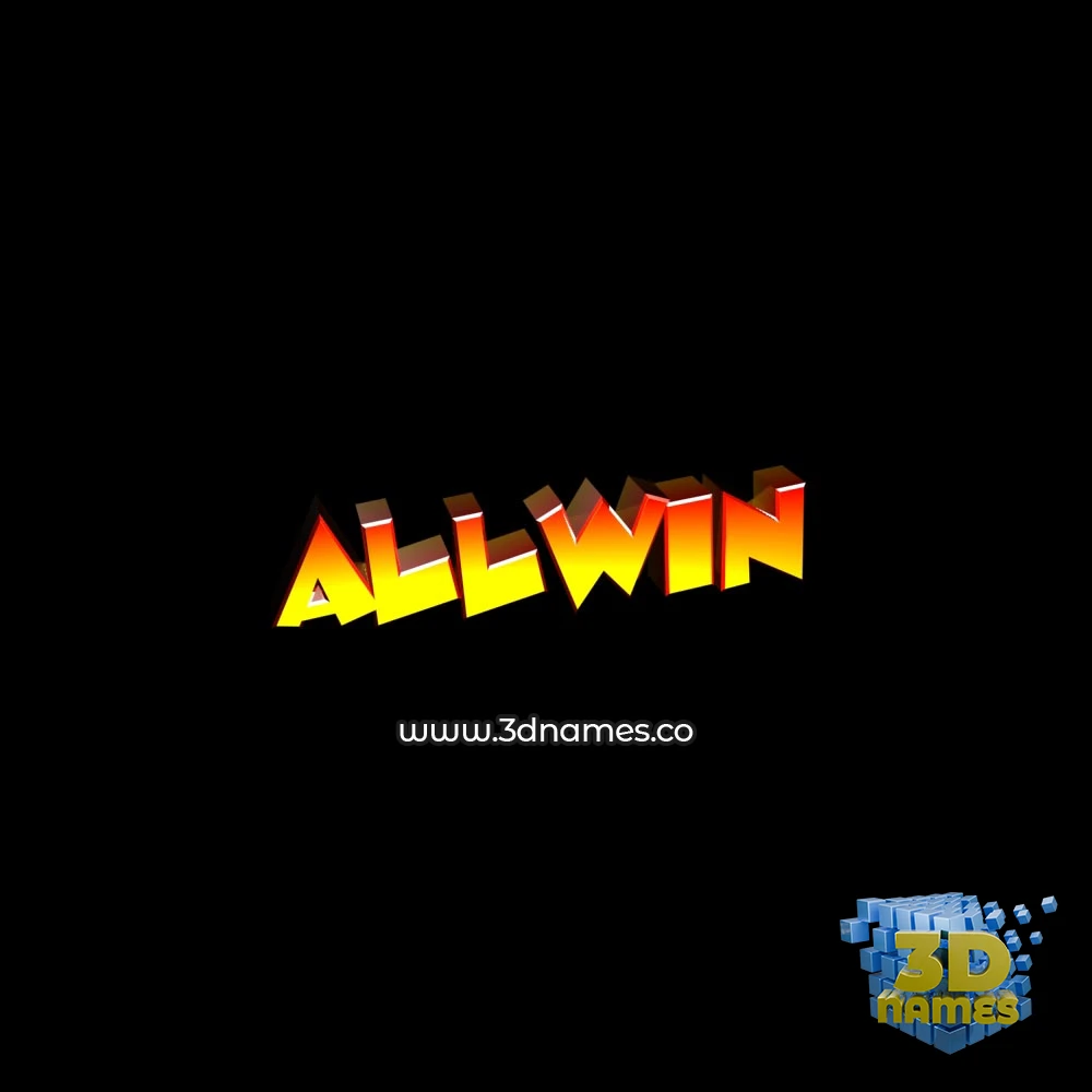 allwin in Black Background style - 3D name wallpaper