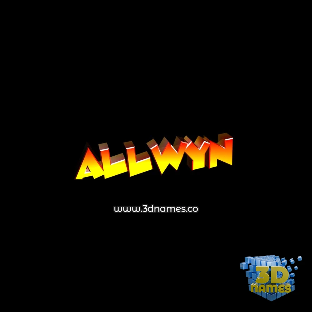 allwyn in Black Background style - 3D name wallpaper