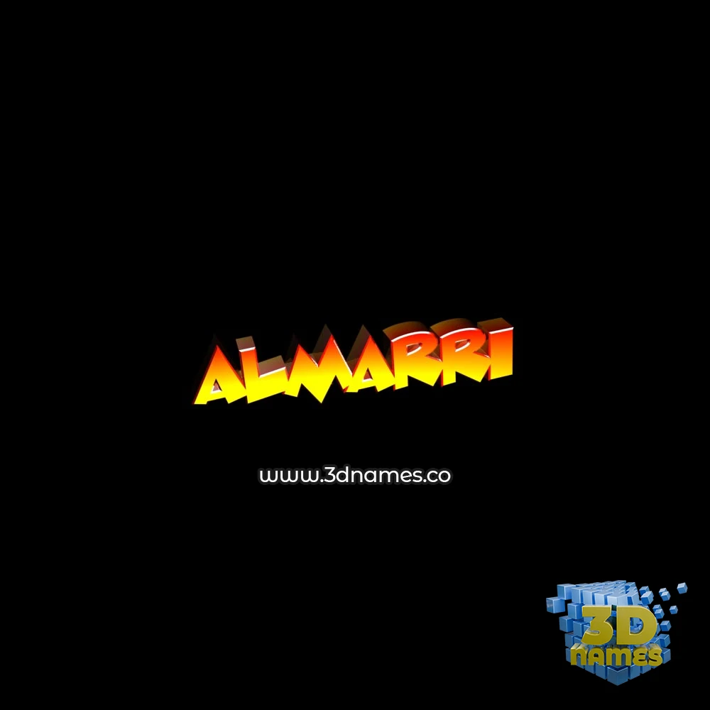 almarri in Black Background style - 3D name wallpaper