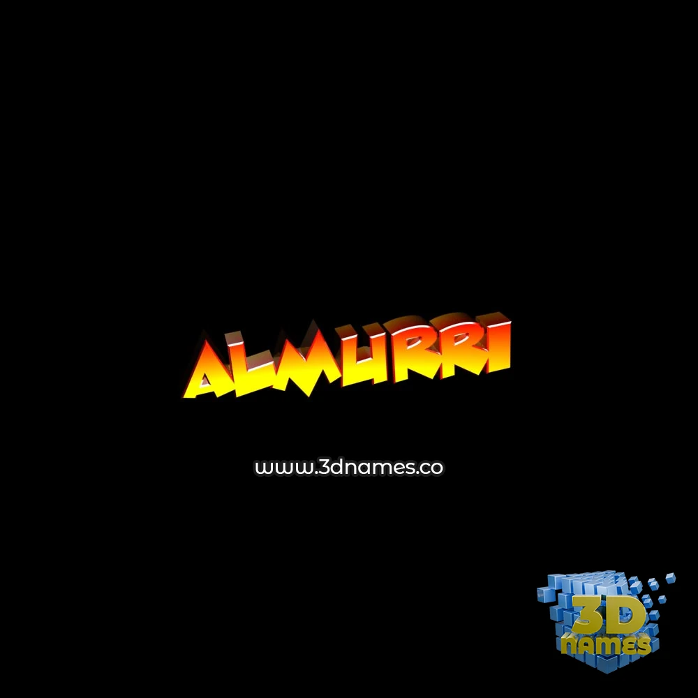 almurri in Black Background style - 3D name wallpaper