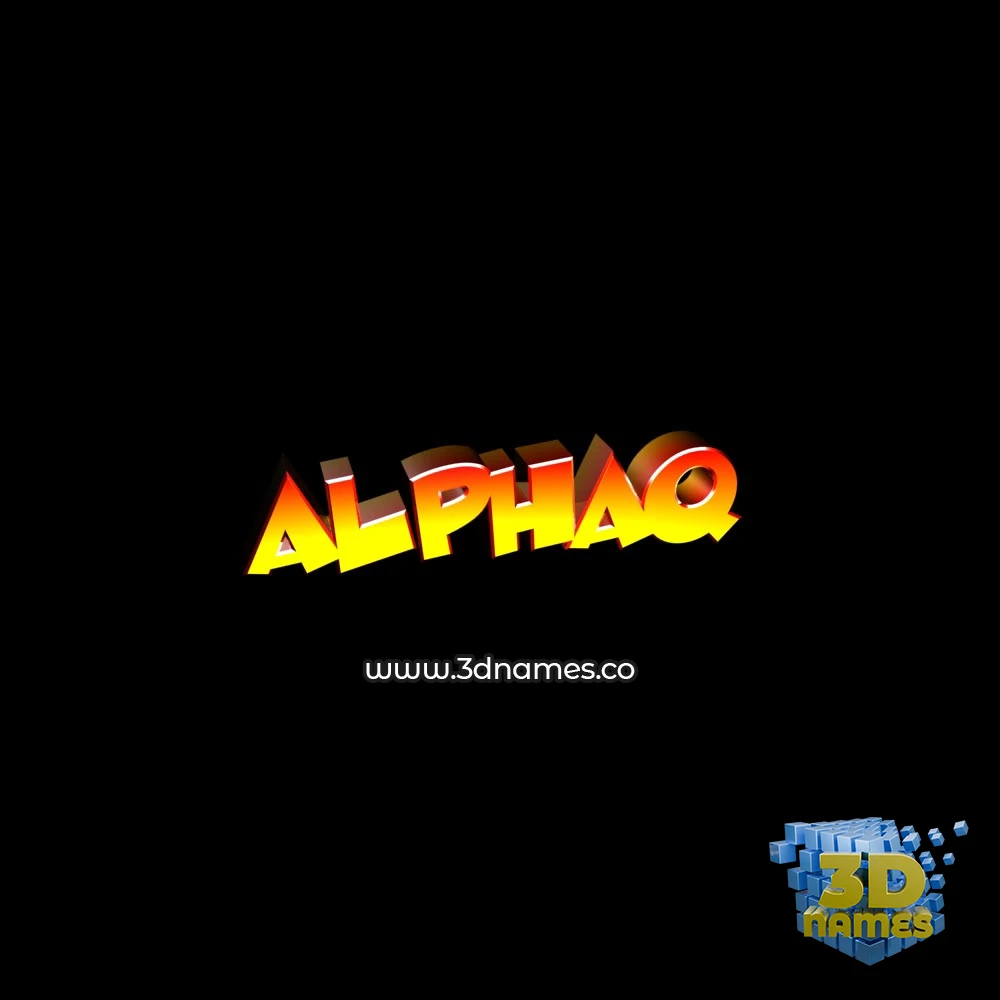 alphaq in Black Background style - 3D name wallpaper