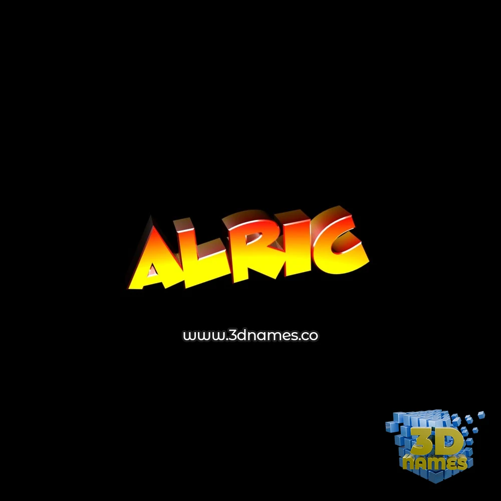 alric in Black Background style - 3D name wallpaper