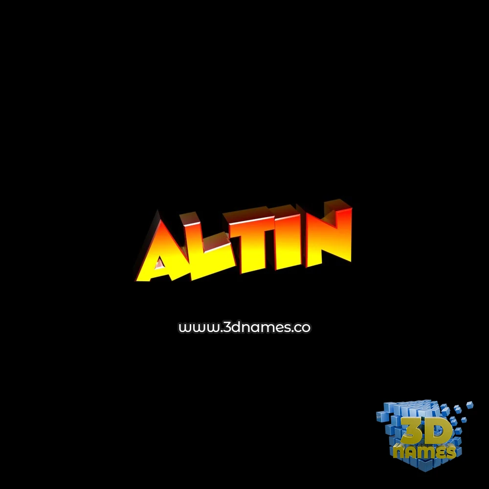 altin in Black Background style - 3D name wallpaper