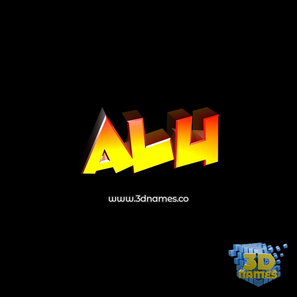 alu in Black Background style - 3D name wallpaper
