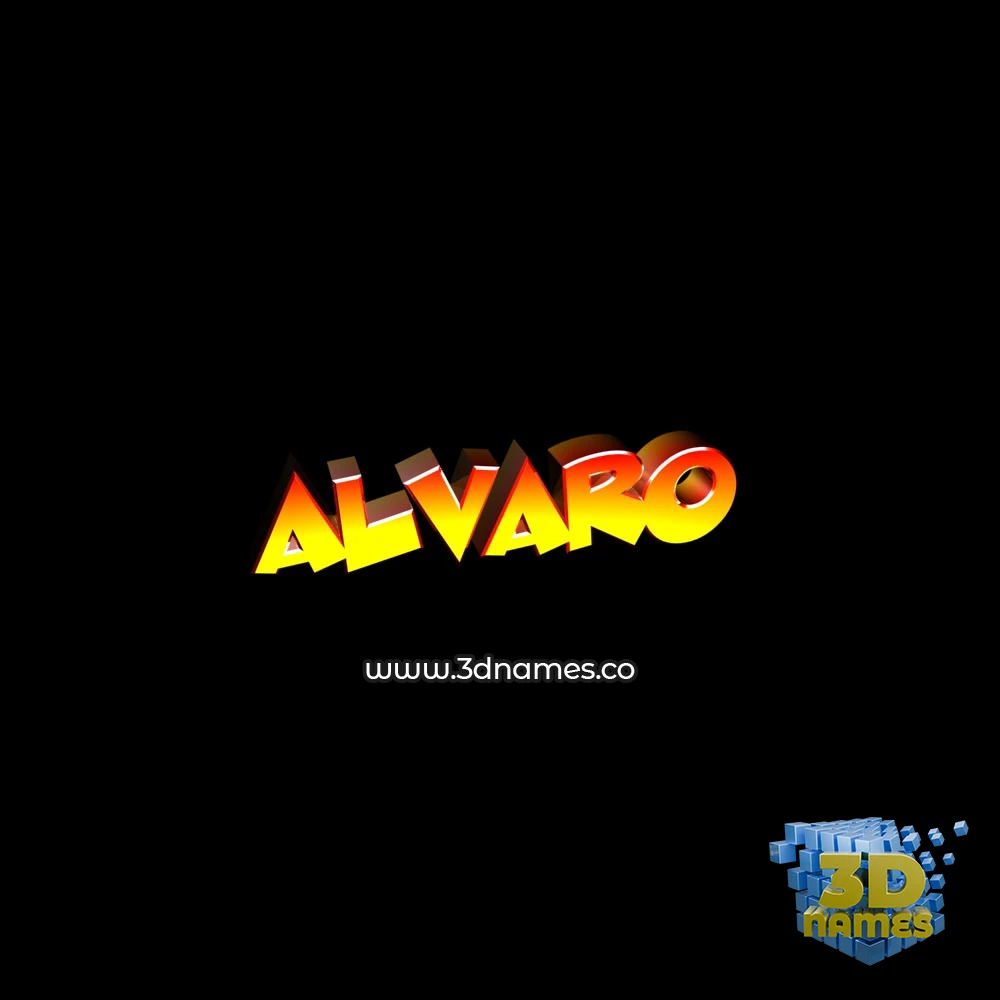 alvaro in Black Background style - 3D name wallpaper