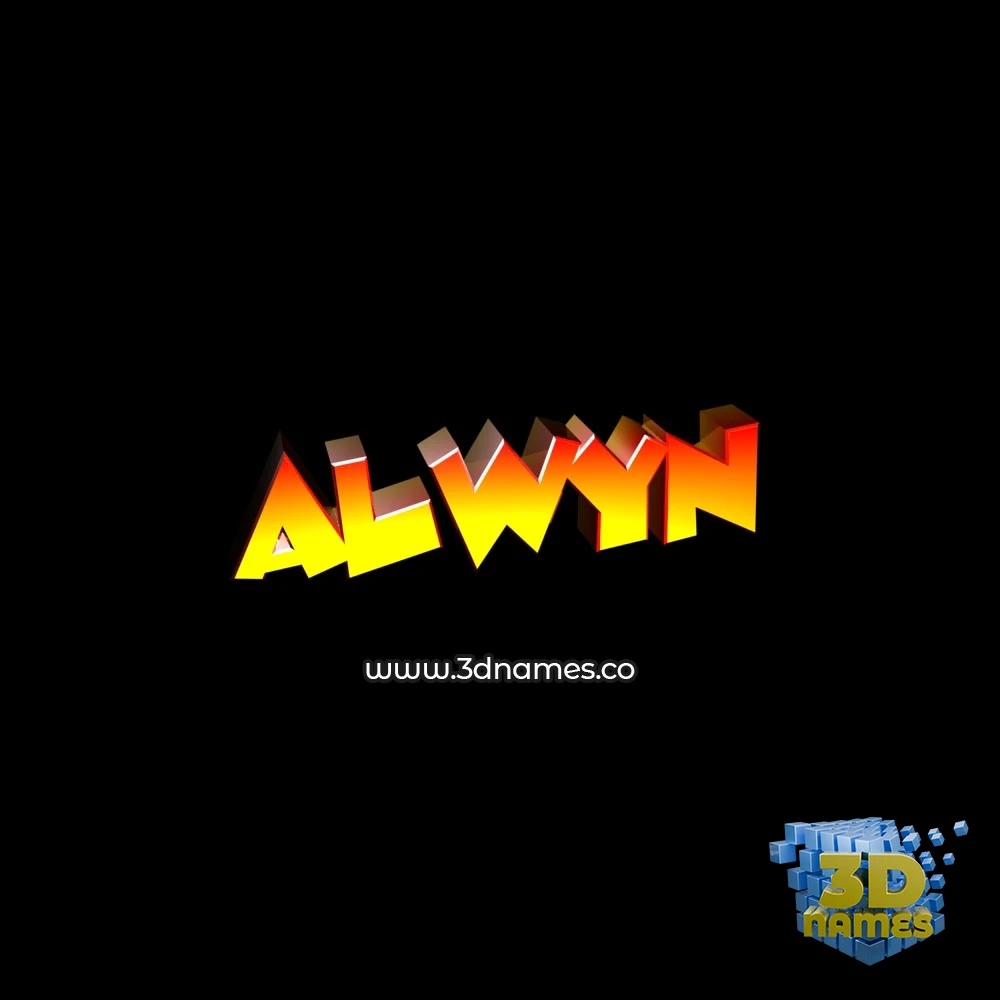 alwyn in Black Background style - 3D name wallpaper