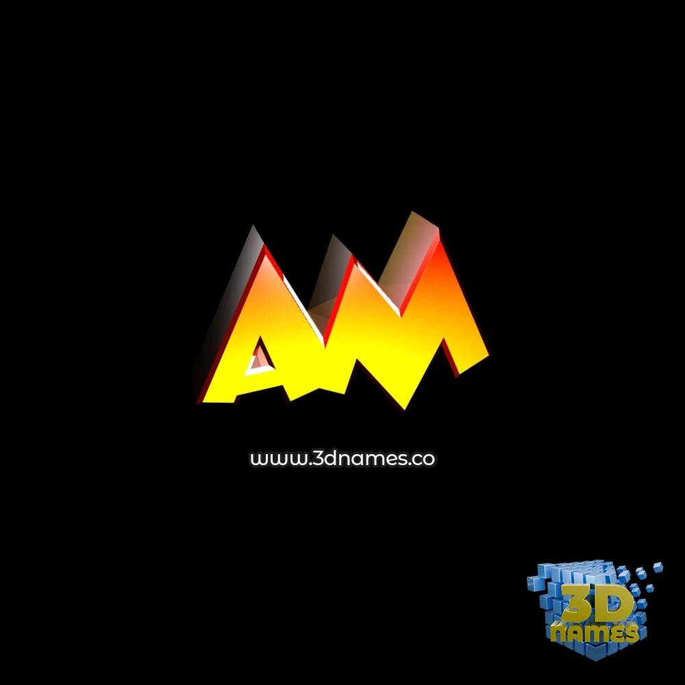 am in Black Background style - 3D name wallpaper