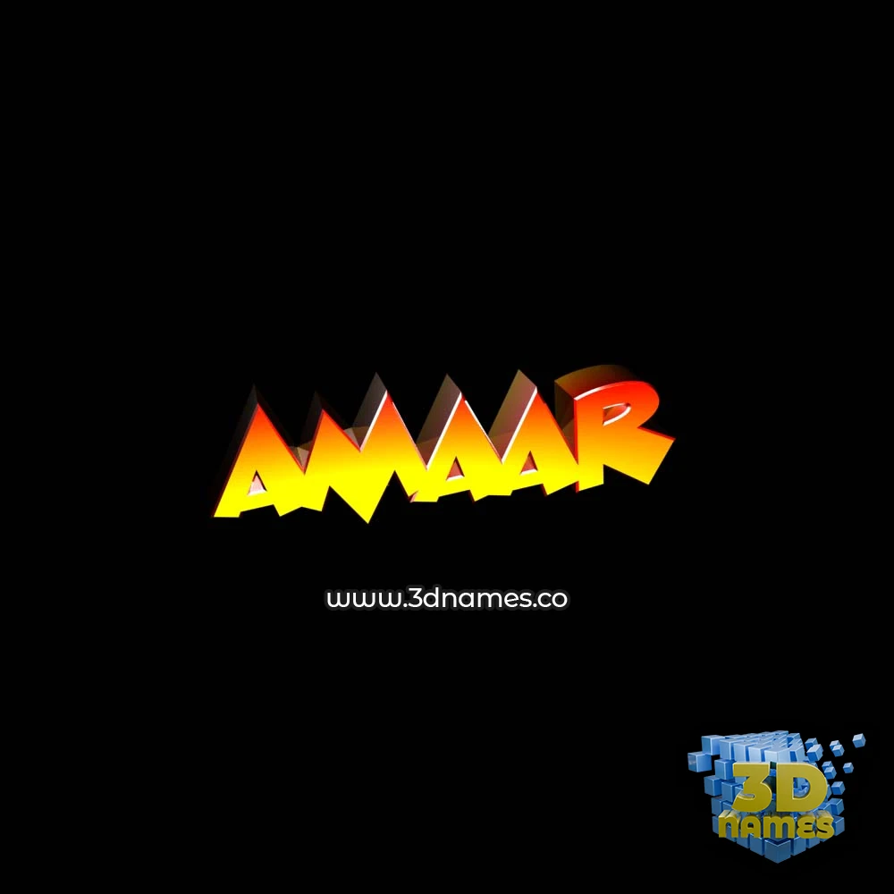 amaar in Black Background style - 3D name wallpaper