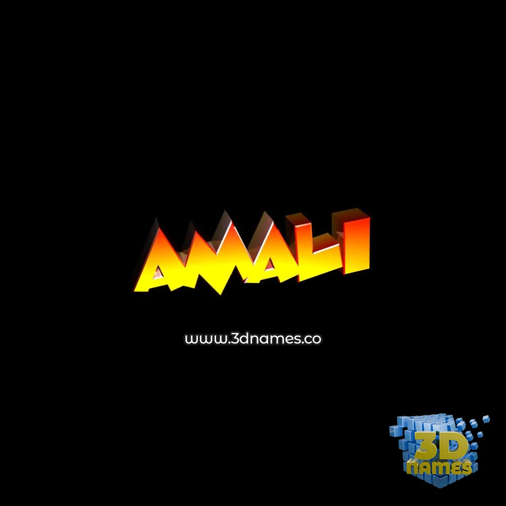 amali in Black Background style - 3D name wallpaper