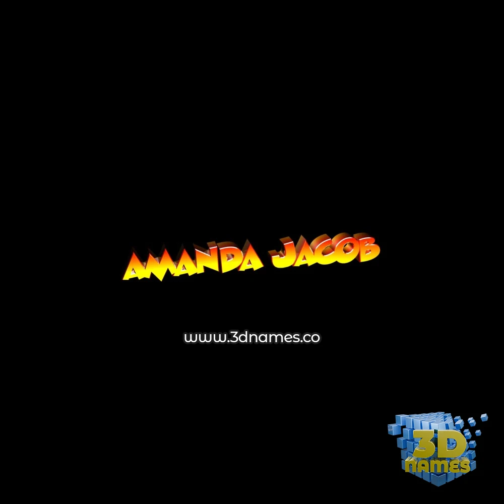 amanda jacob in Black Background style - 3D name wallpaper