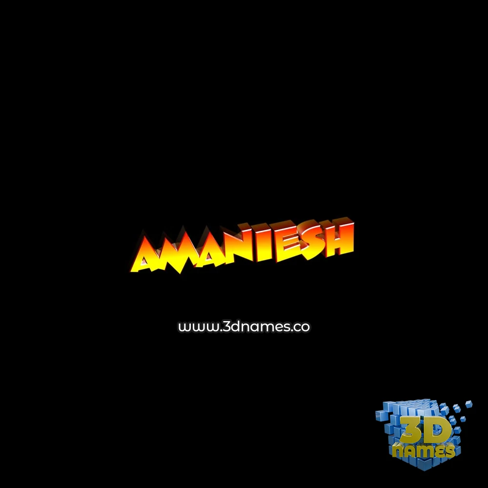 amaniesh in Black Background style - 3D name wallpaper