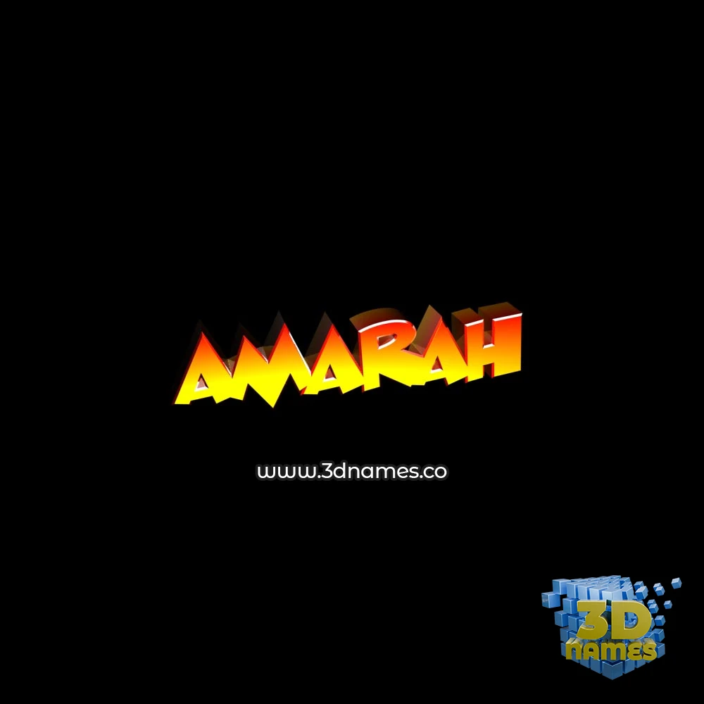 amarah in Black Background style - 3D name wallpaper