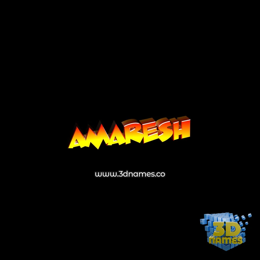 amaresh in Black Background style - 3D name wallpaper