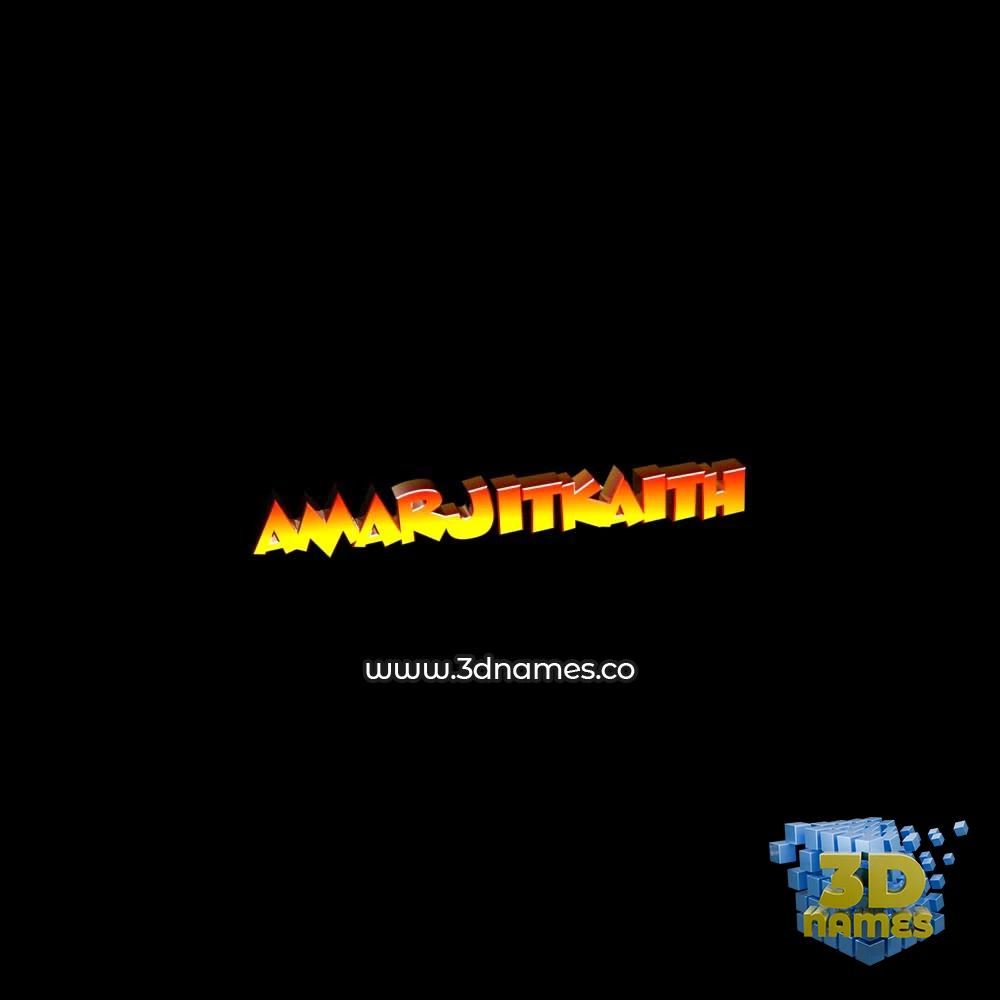 amarjitkaith in Black Background style - 3D name wallpaper