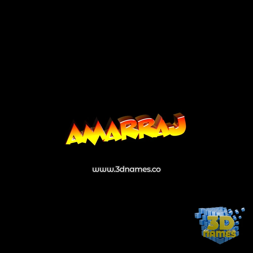 amarraj in Black Background style - 3D name wallpaper