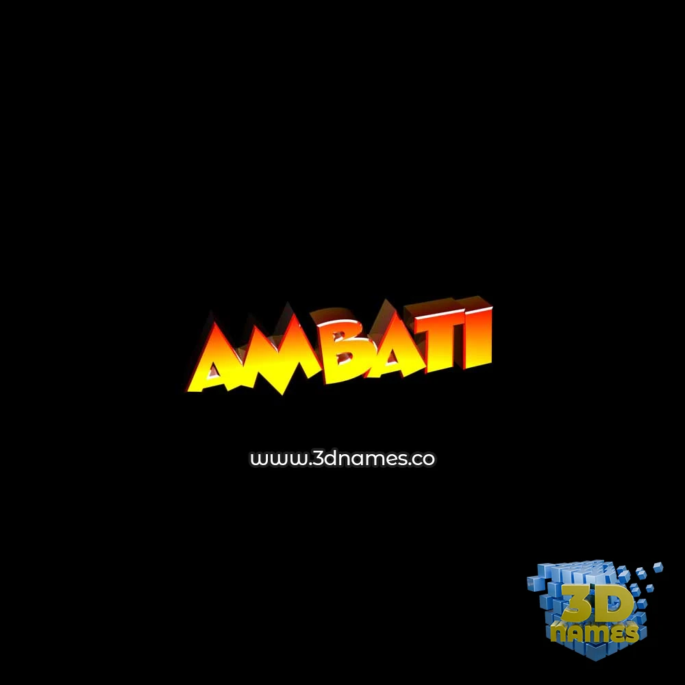 ambati in Black Background style - 3D name wallpaper