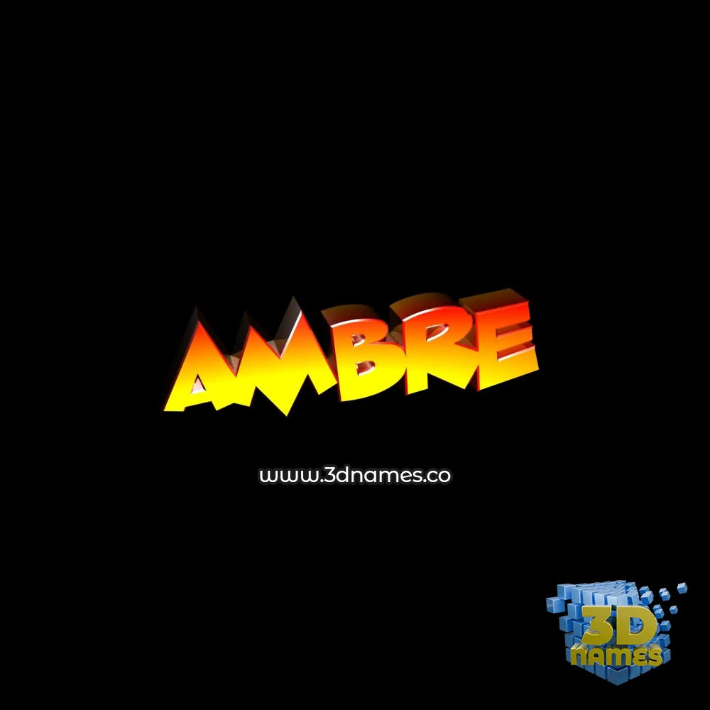 ambre in Black Background style - 3D name wallpaper
