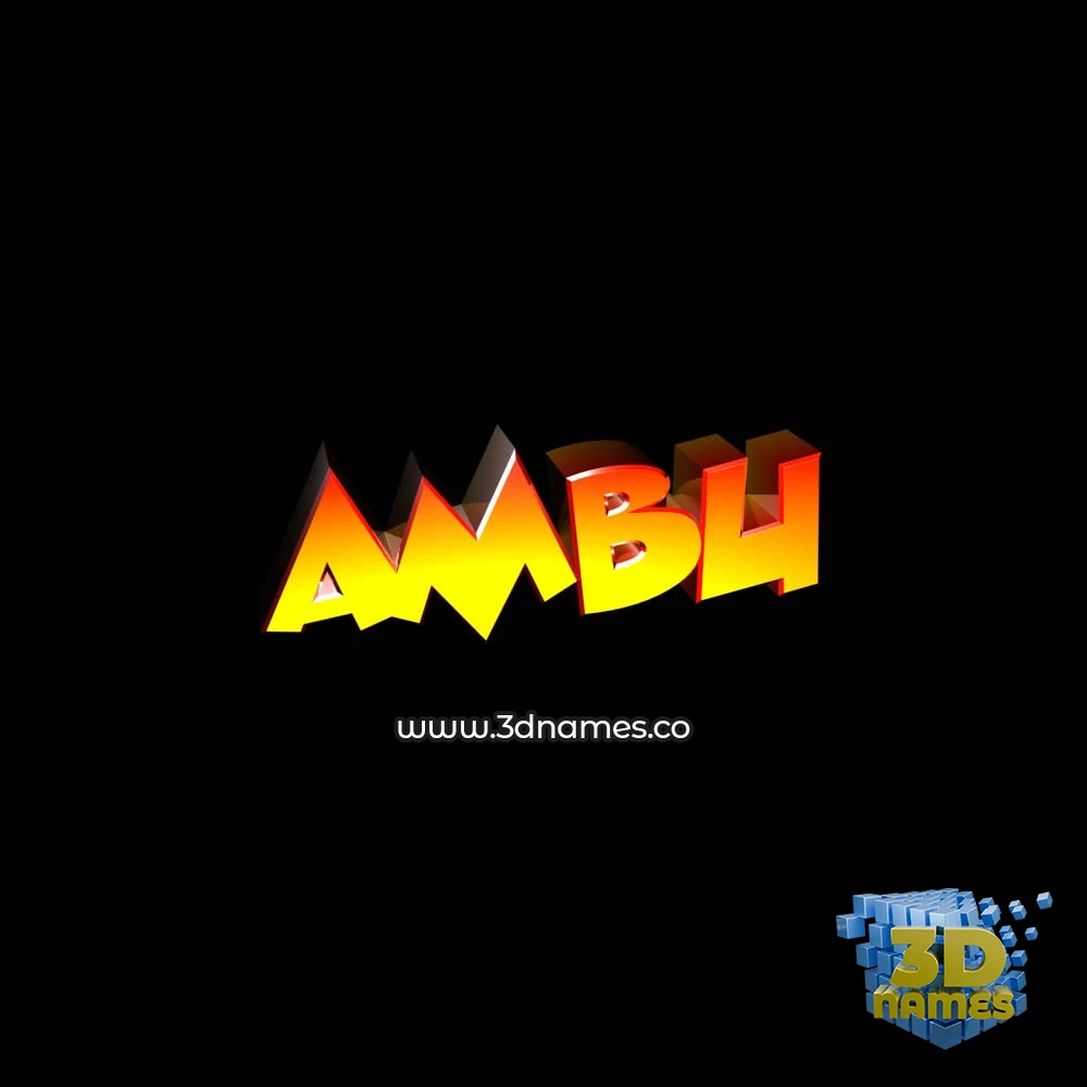 ambu in Black Background style - 3D name wallpaper
