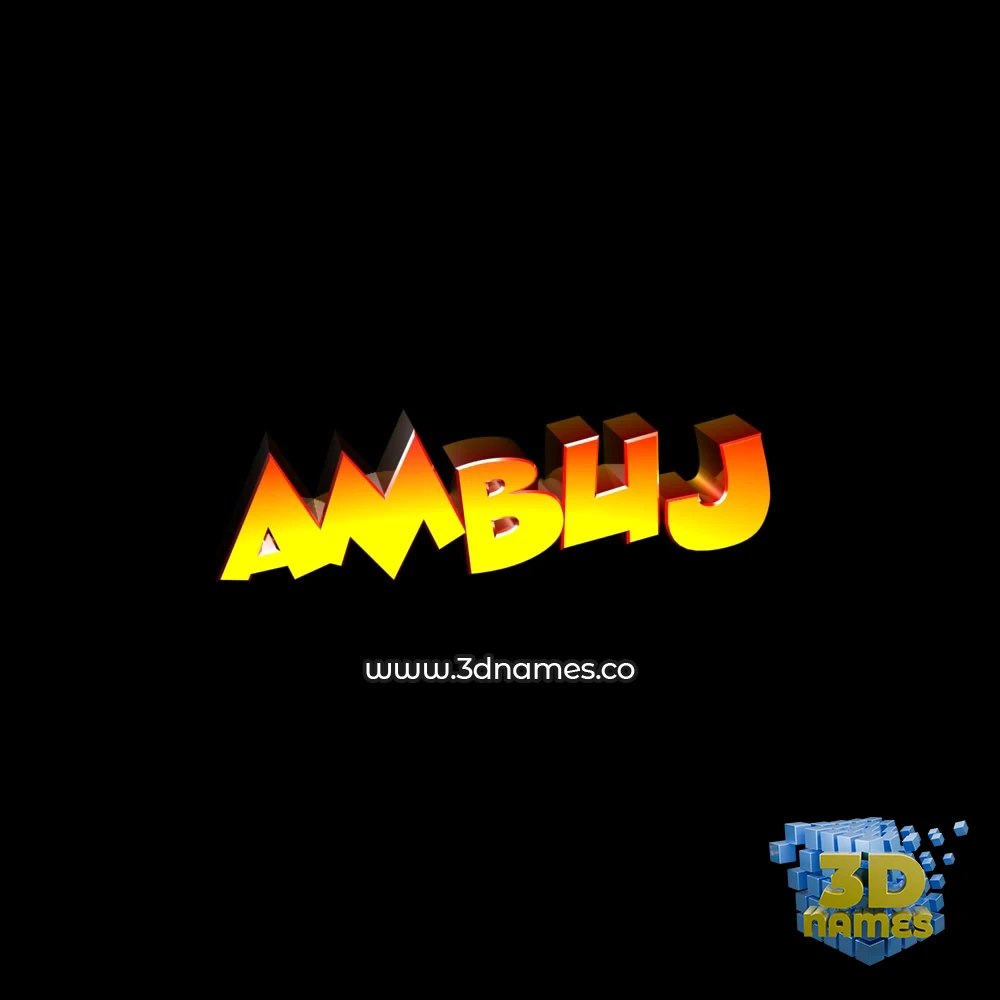 ambuj in Black Background style - 3D name wallpaper