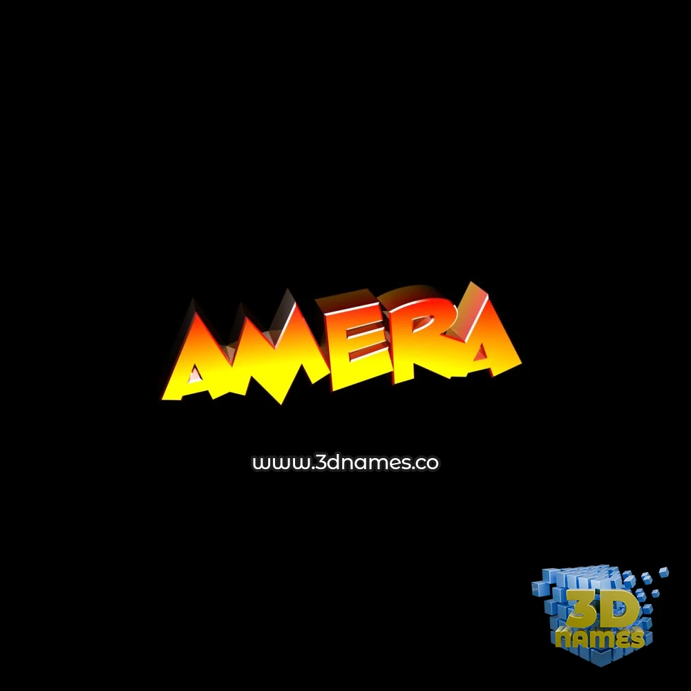 amera in Black Background style - 3D name wallpaper