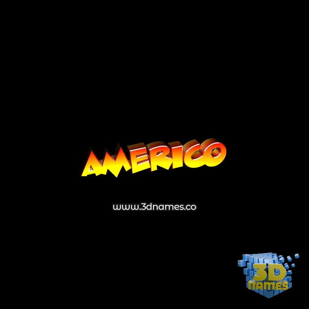 americo in Black Background style - 3D name wallpaper