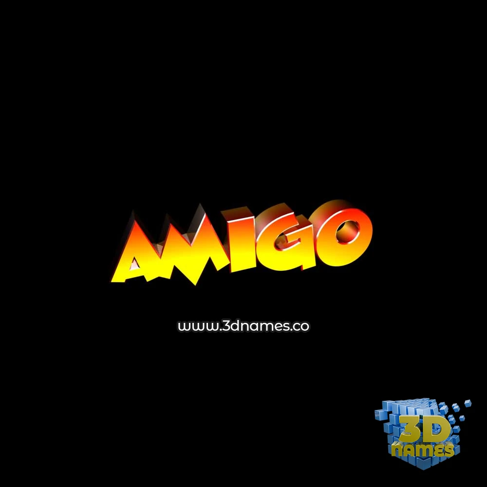 amigo in Black Background style - 3D name wallpaper