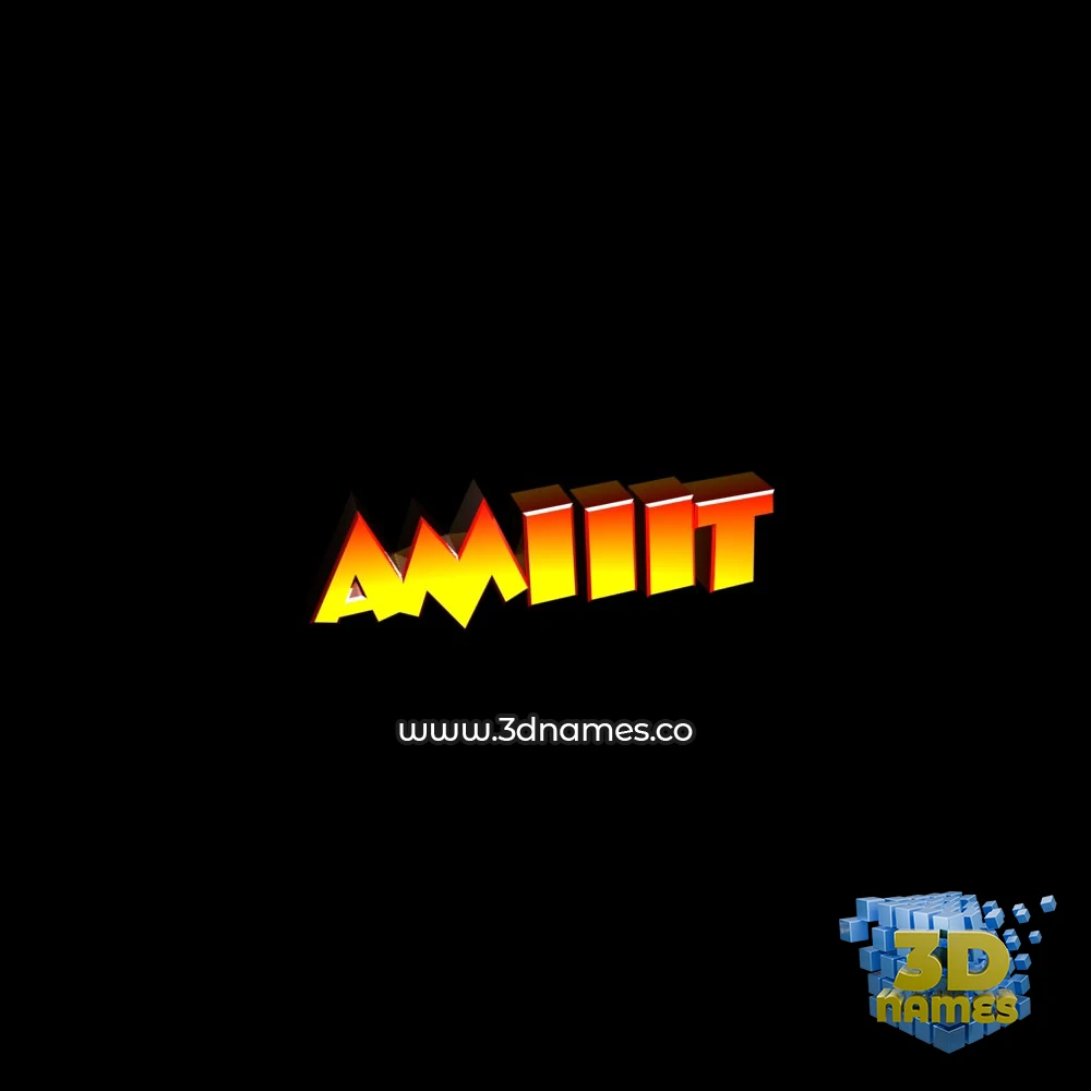 amiiit in Black Background style - 3D name wallpaper